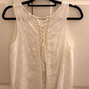 Fab’rik White Feather/Ruffle Top